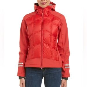 Canada Goose Women's Hybridge Hoodie- Down Filled Polartec Jacket- Red- Small